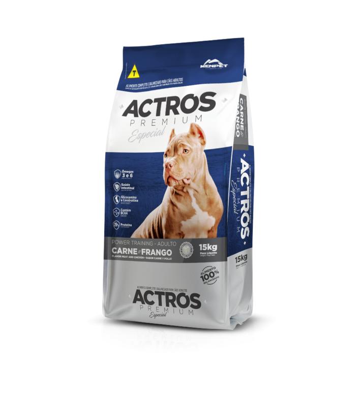 Racao Actros Power Training Adulto 26% 15 Kgs 